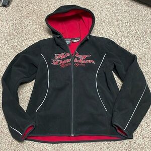 Harley Davidson reflective fleece zip jacket in excellent condition
